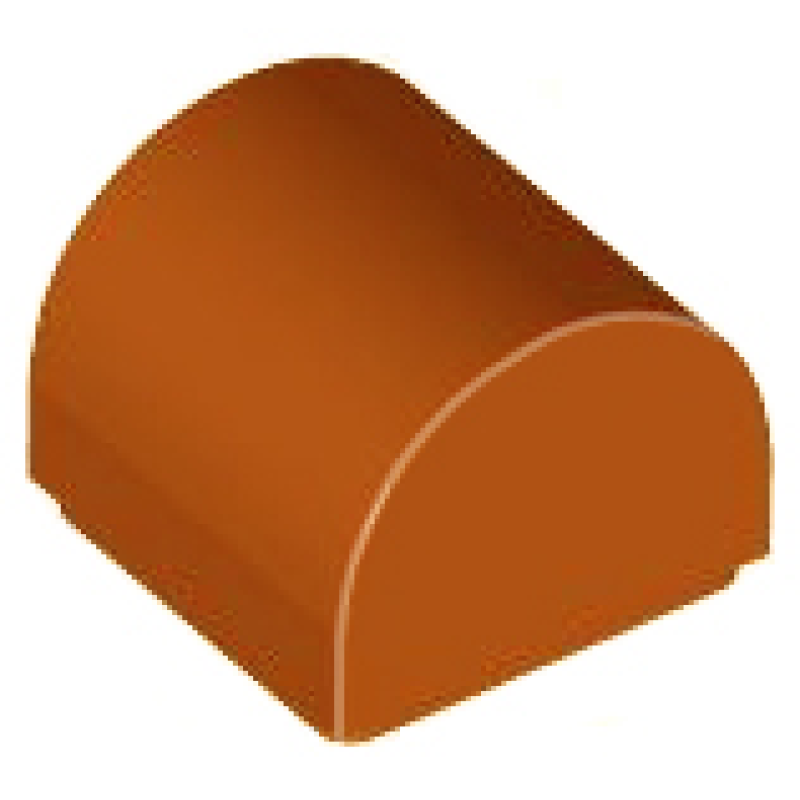 Dakpan, Gebogen 1x1x2/3 dubbel Dark Orange
