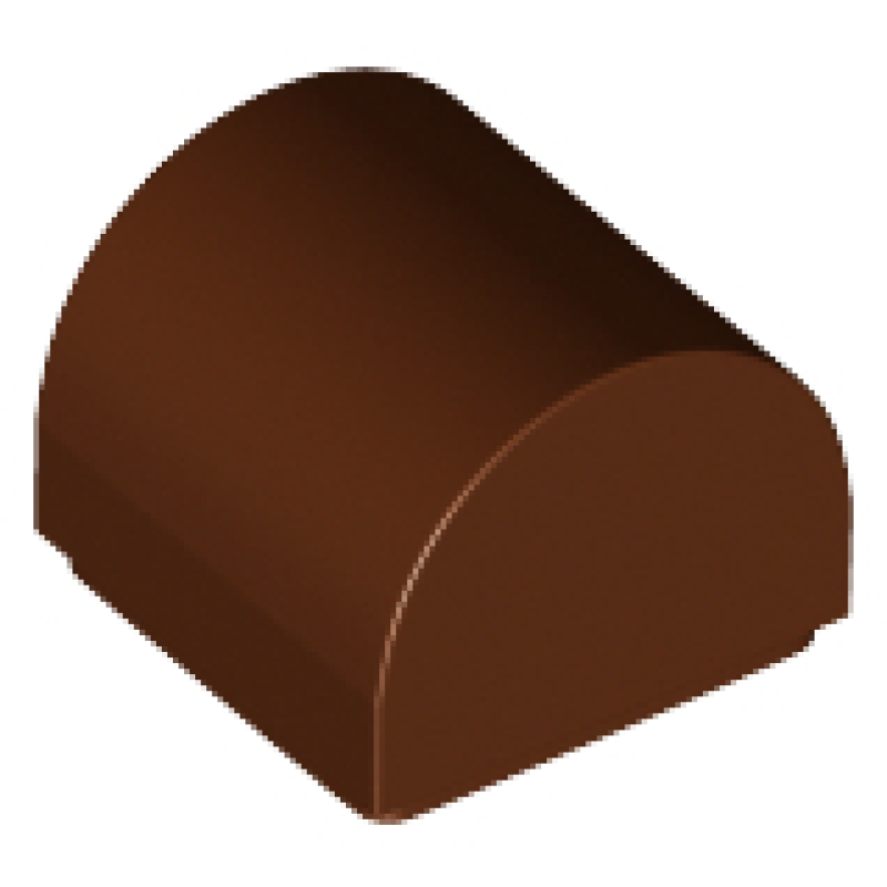 Dakpan, Gebogen 1x1x2/3 dubbel Reddish Brown