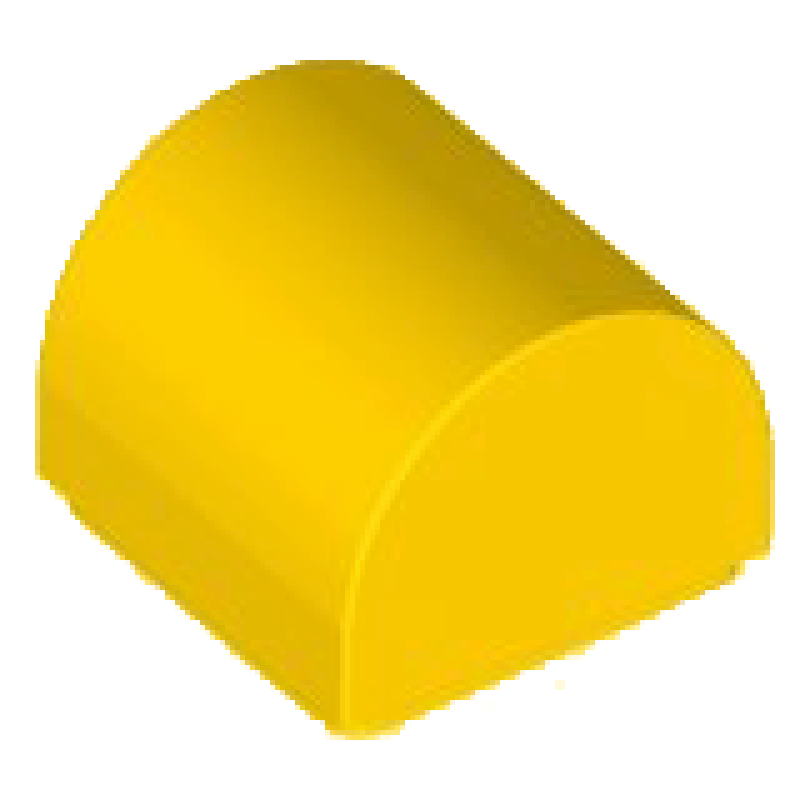 Dakpan, Gebogen 1x1x2/3 dubbel Yellow