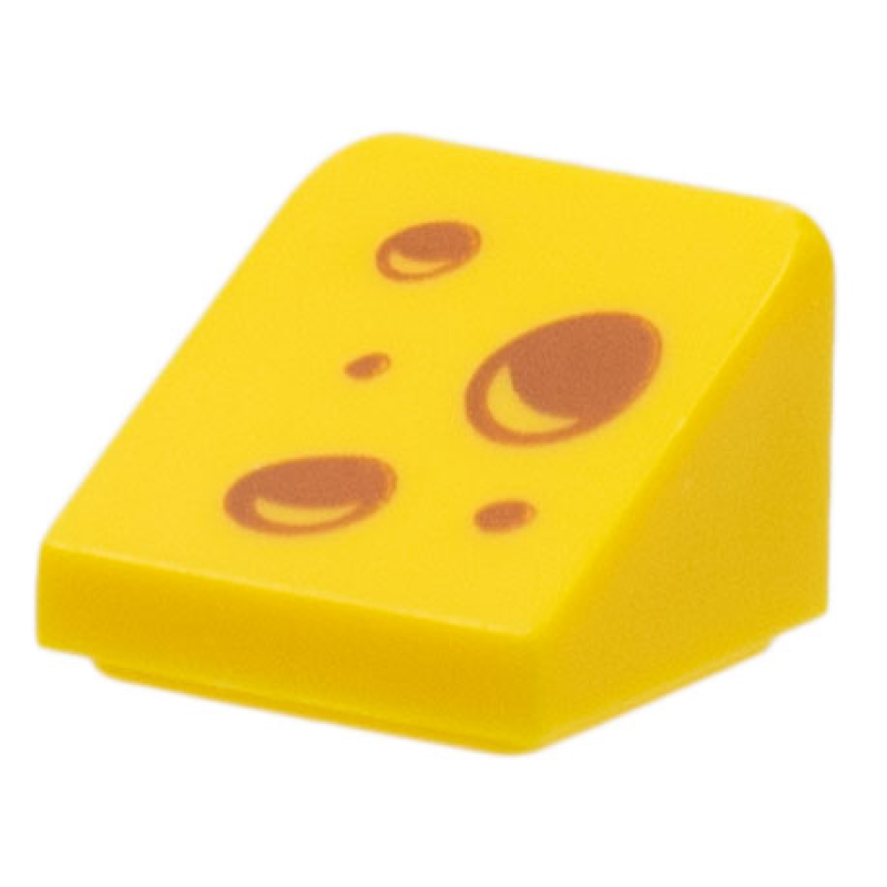 Dakpan 30° 1x1x2/3 met kaas opdruk Yellow