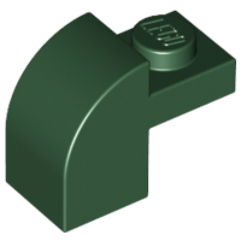 Dakpan, Gebogen 2x1x1 1/3 Dark Green