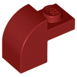 Dakpan, Gebogen 2x1x1 1/3 Dark Red