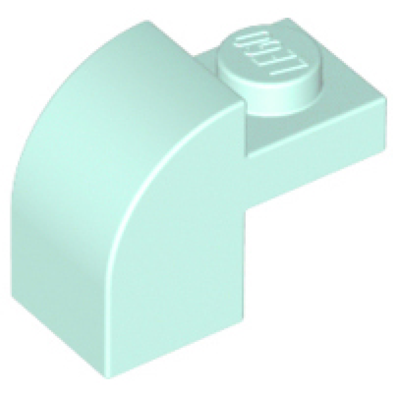 Dakpan, Gebogen 2x1x1 1/3 Light Aqua