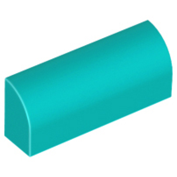 Dakpan, Gebogen 1x4x1 1/3 Dark Turquoise