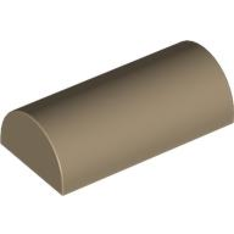 Dakpan, Gebogen gebogen 2x4 dubbel Dark Tan