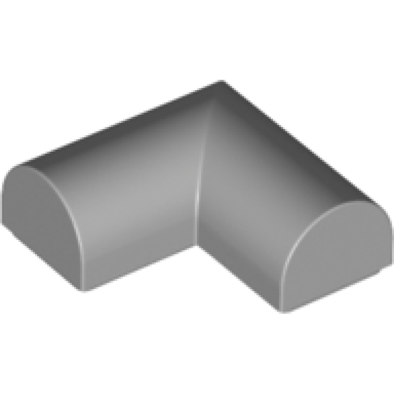 Dakpan, Gebogen 2x2x2/3 dubbele hoek Light Bluish Gray