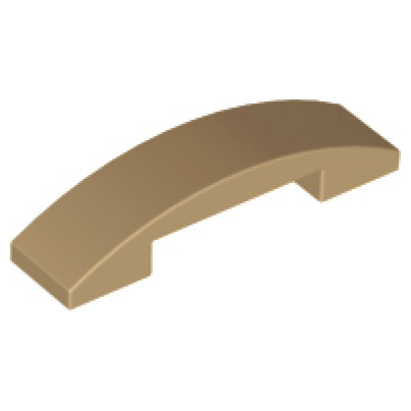 Dakpan, Gebogen 4x1x2/3 Dark Tan