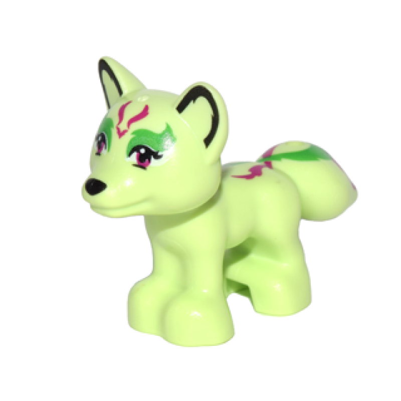 Vos met Tribal Opdruk Yellowish Green