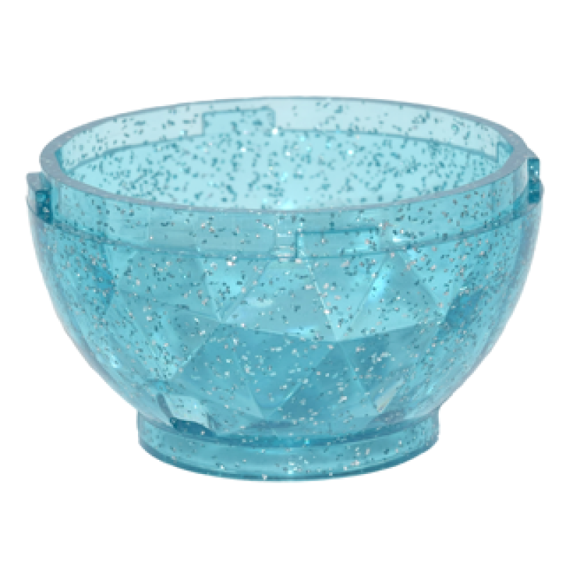 Draken Ei Onderkant 4x4x1 2/3 Glitter Trans Light Blue