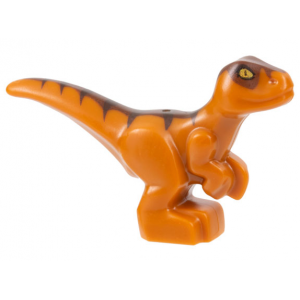 Baby Dinosaurus Raptor Dark Orange