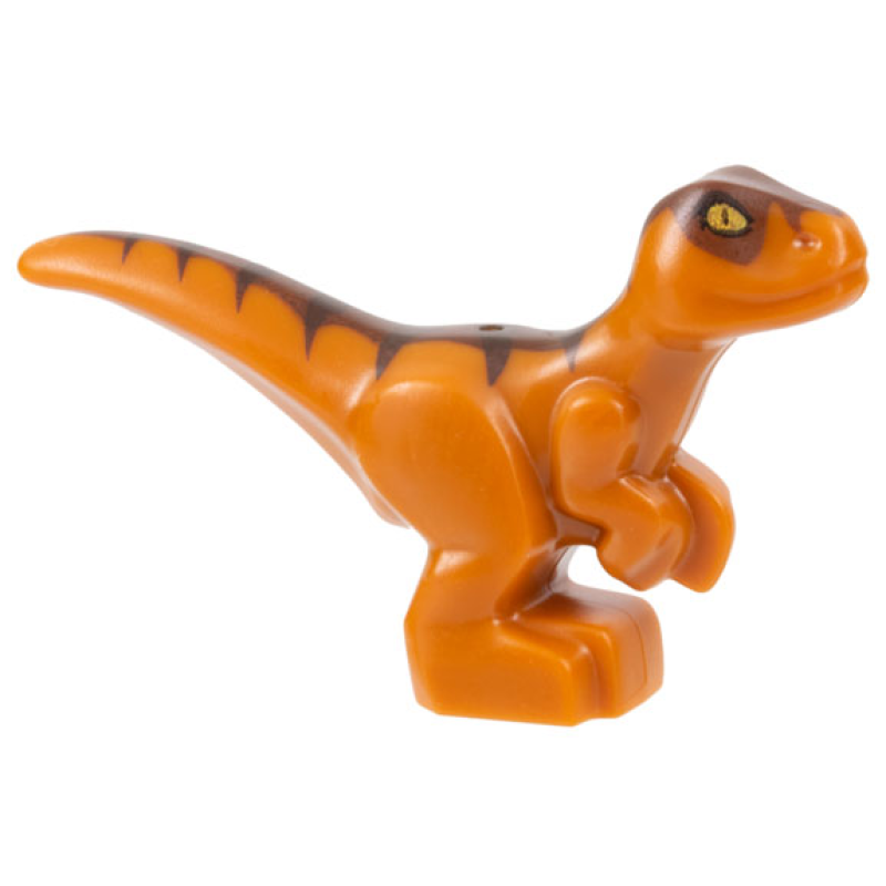 Baby Dinosaurus Raptor Dark Orange