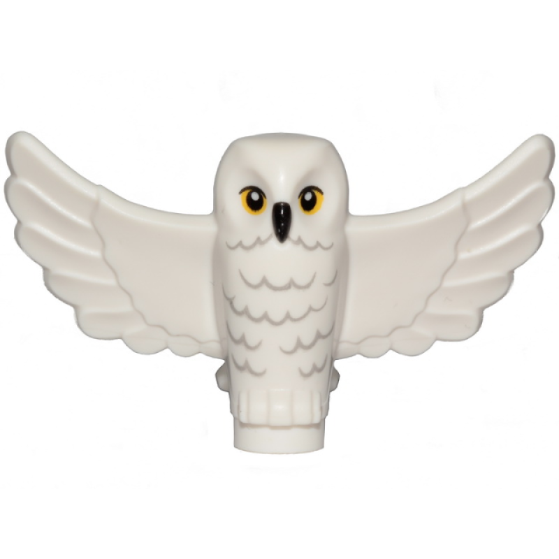 Uil met gespreide vleugels (Hedwig) White