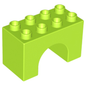 Duplo, Steen 2x4x2 boog Lime