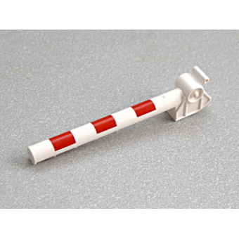 Duplo, Dwarsbalk voor treinovergang met rood strepenpatroon White