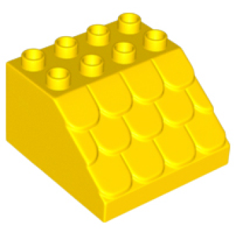 Duplo, Steen 4x4x2 dakpan Yellow