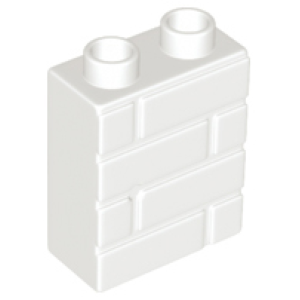 Duplo, Steen 1x2x2 baksteen White