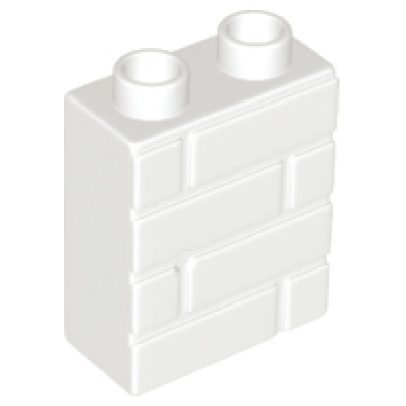 Duplo, Steen 1x2x2 baksteen White