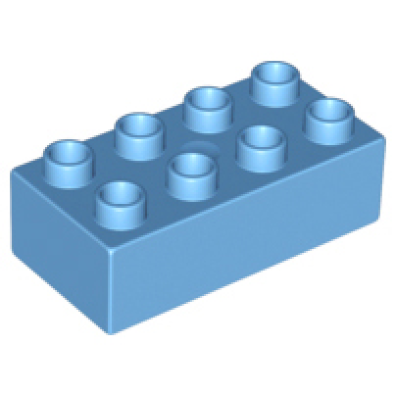 Duplo, Steen 2x4 Medium Blue