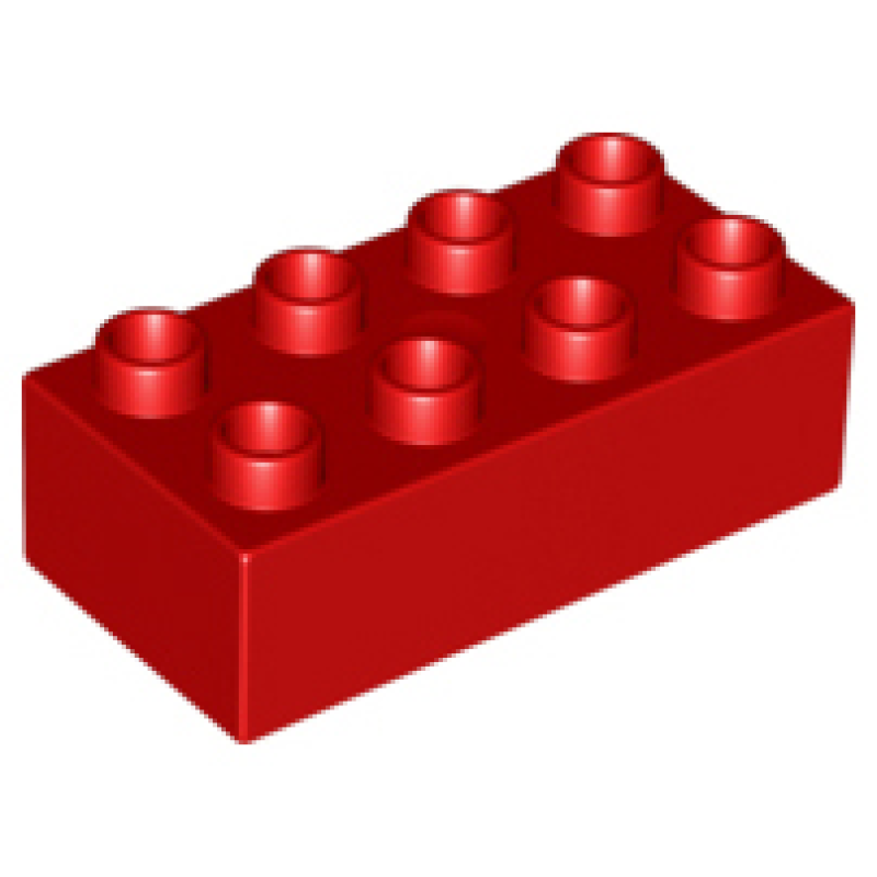 Duplo, Steen 2x4 Red