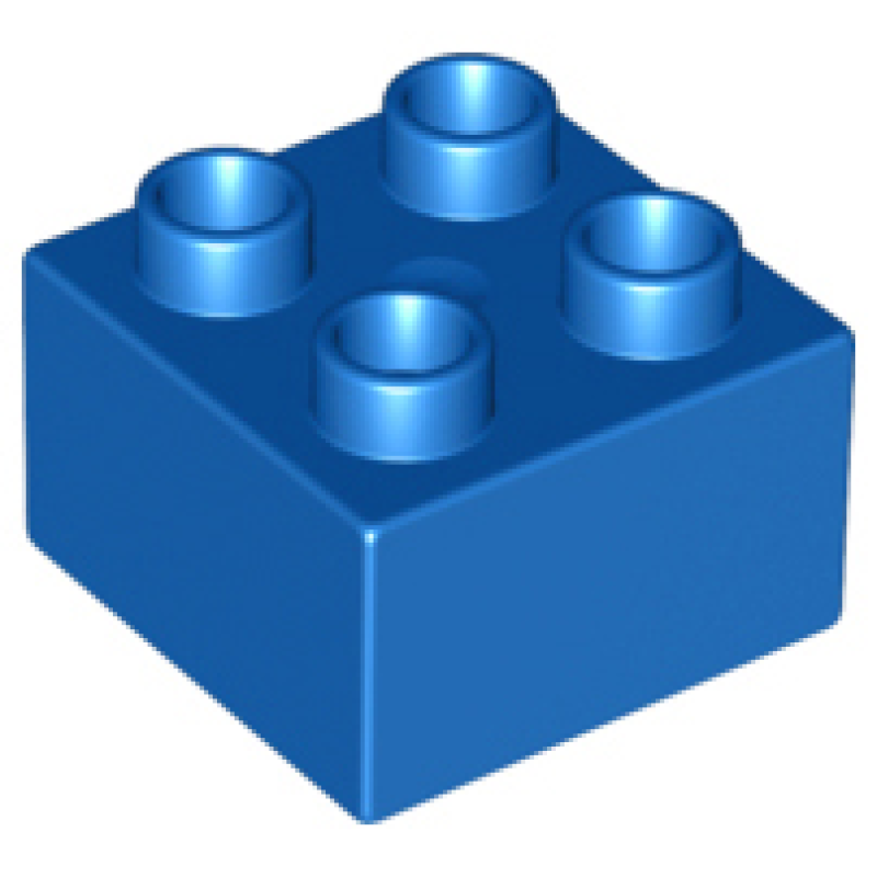 Duplo, Steen 2x2 Blue