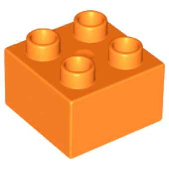 Duplo Steen 2x2 Orange