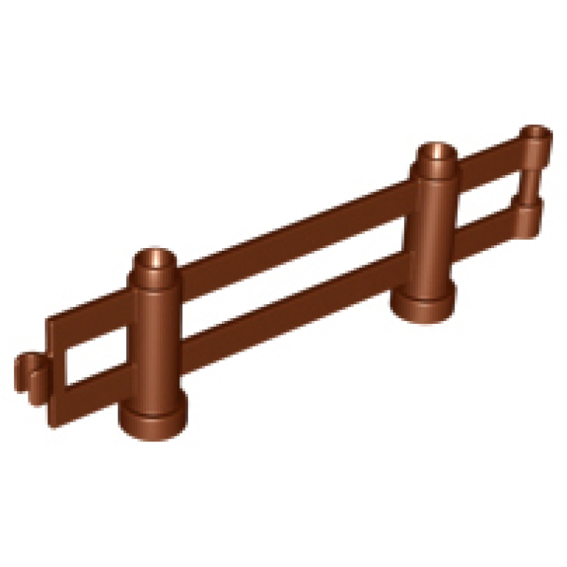 Duplo Hek 1x10x2 grijpt in elkaar Reddish Brown