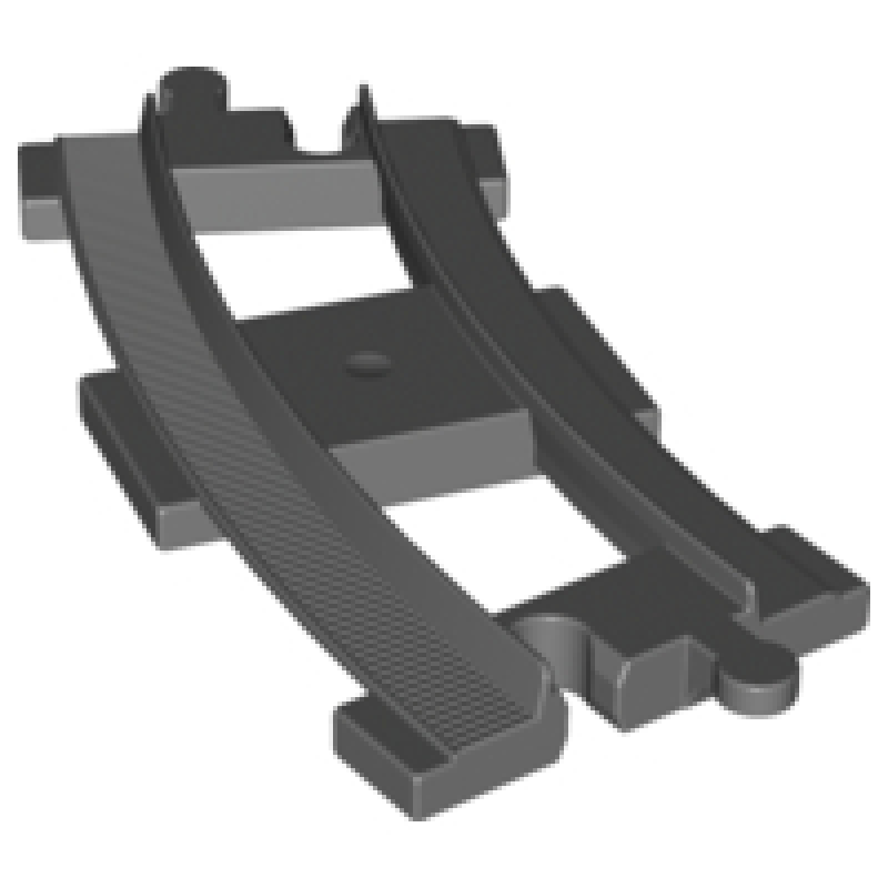 Trein Rails, Gebogen (kort) Dark Bluish Gray