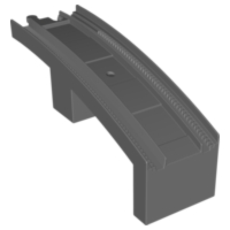 Trein Rails, Brug Midden met Halve Boog Dark Bluish Gray