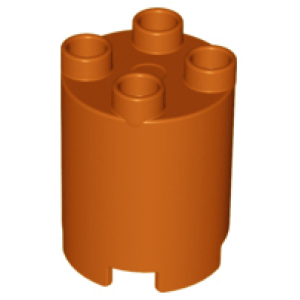 Duplo, Steen Rond 2x2x2 Dark Orange