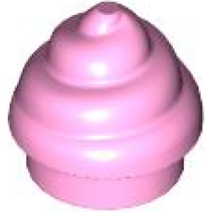 Plaat, Rond 1x1 met gedraaide top Bright Pink