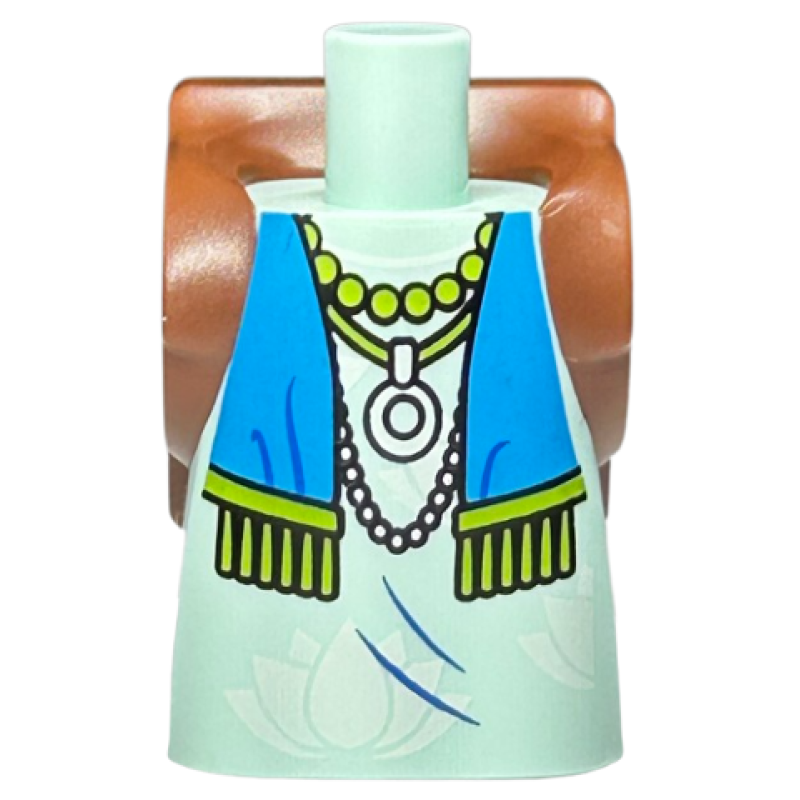 Romp, Korte Jurk met arm pin gaten met rugzak Light Aqua