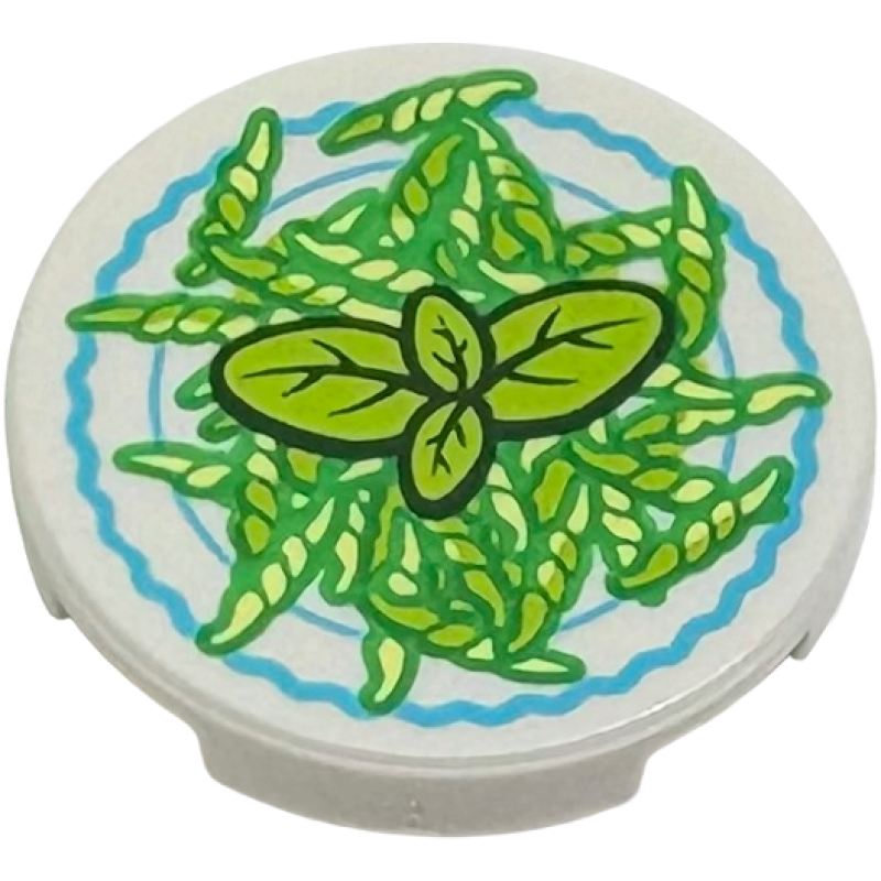 Tegel, Rond 2x2 met pasta en basilicum schotel White