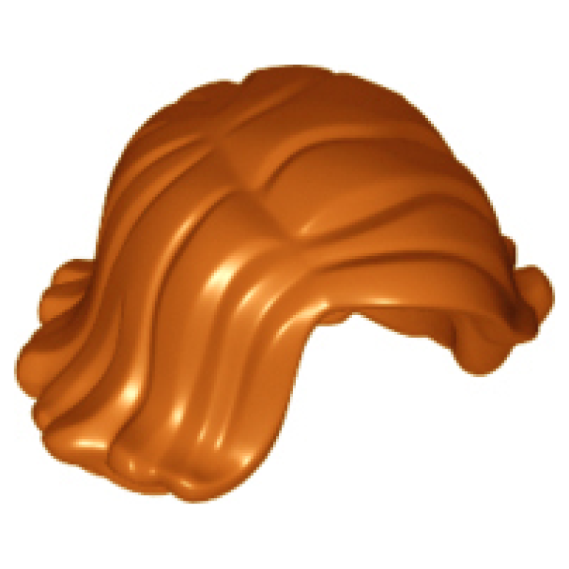 Haar Vrouwelijk Kort Zijwaarts Geveegd Dark Orange