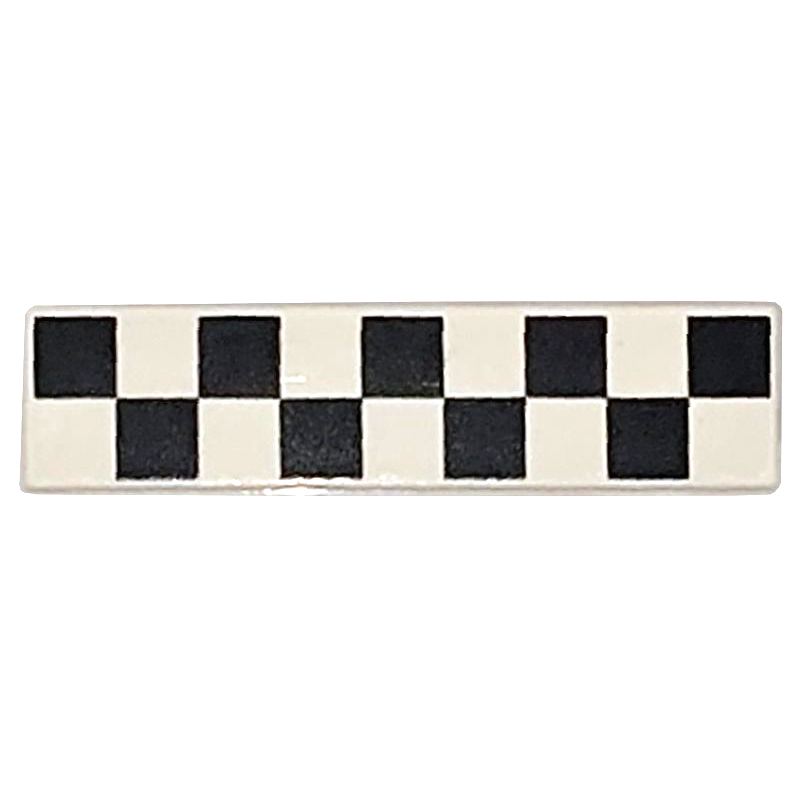 Tegel 1x4 met ruit opdruk White