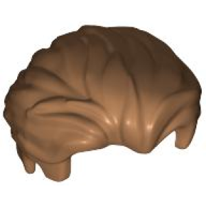 Haar naar achteren geveegd, korte bakkebaarden Medium Nougat