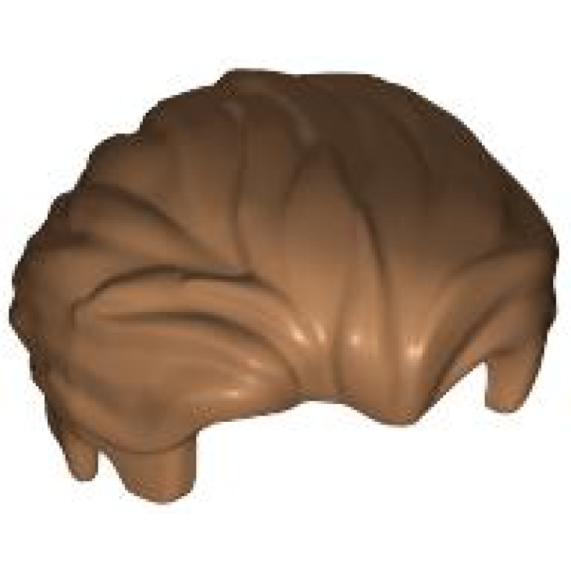 Haar naar achteren geveegd, korte bakkebaarden Medium Nougat