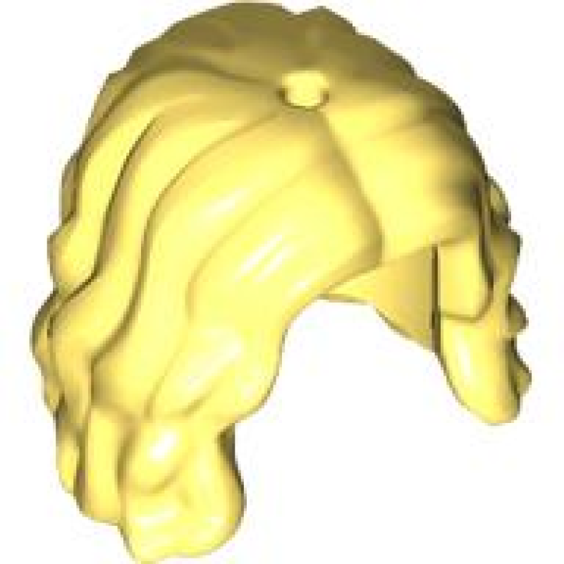 Haar Halflang Gegolfd met scheiding in het midden Bright Light Yellow
