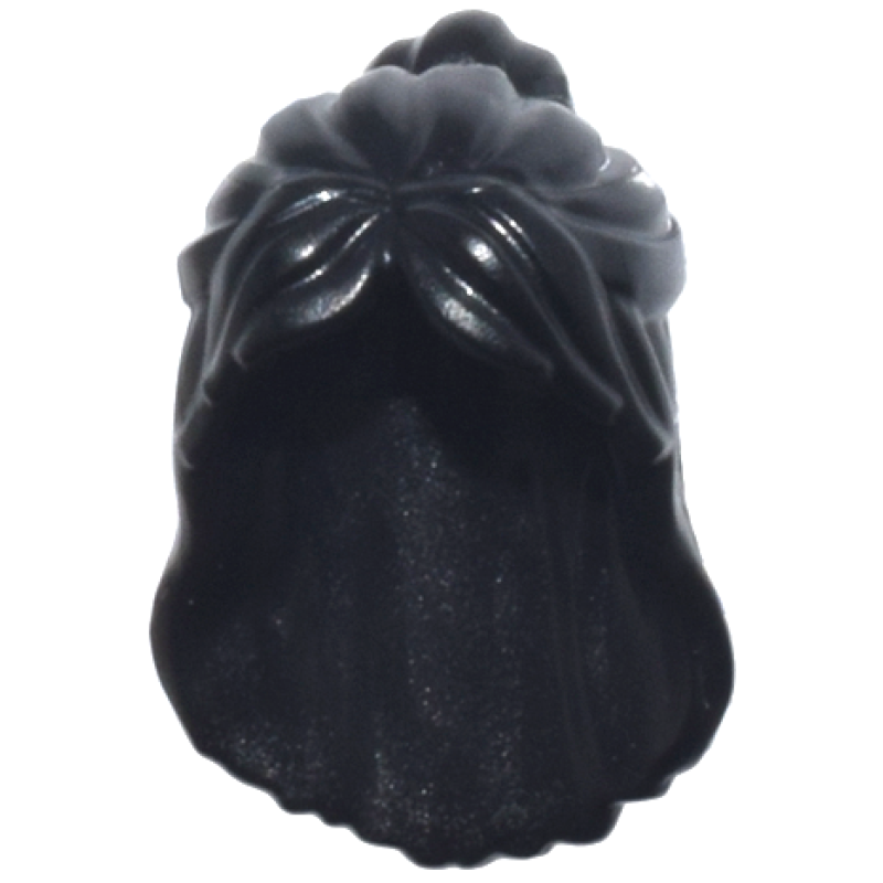 Haar Lang half opgestoken in knot Black