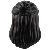 Haar Lang half opgestoken in knot Black