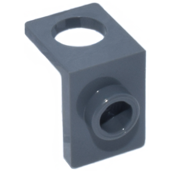 Plaat, Hoek met nop, Nek met dikke achterwand Dark Bluish Gray