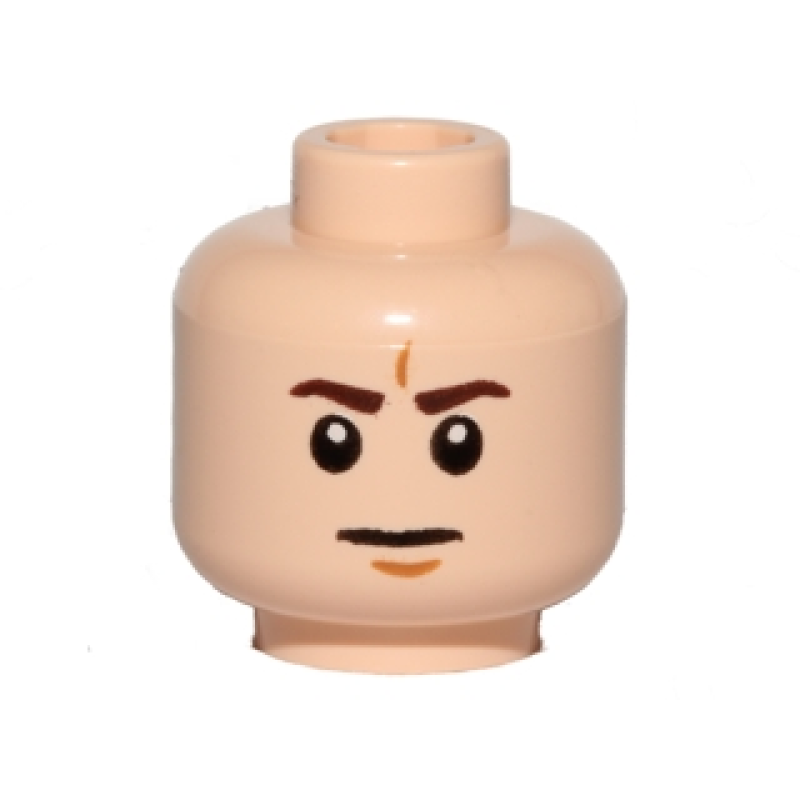 Hoofd, Donker Bruine Wenkbauwen en Kin Kuiltje Light Nougat