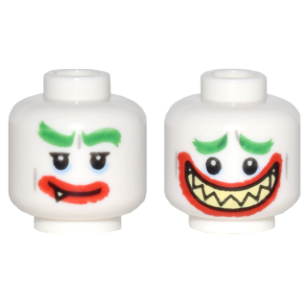 Hoofd, Dubbelzijdig, Clown (the Joker) White
