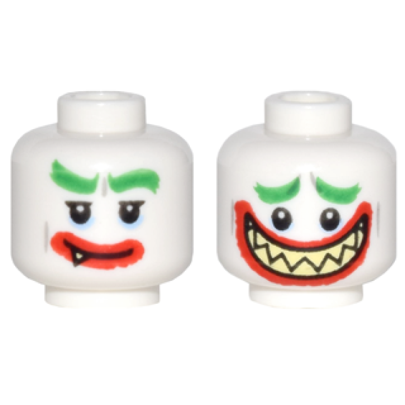 Hoofd, Dubbelzijdig, Clown (the Joker) White