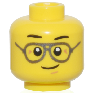 Hoofd, Zilveren Bril Yellow