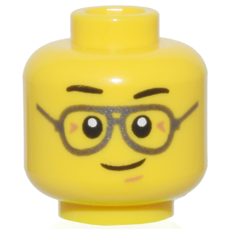 Hoofd, Zilveren Bril Yellow