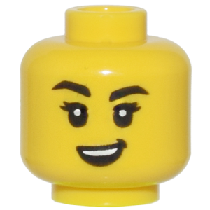 Hoofd, Vrouwelijk met scheve lach Yellow