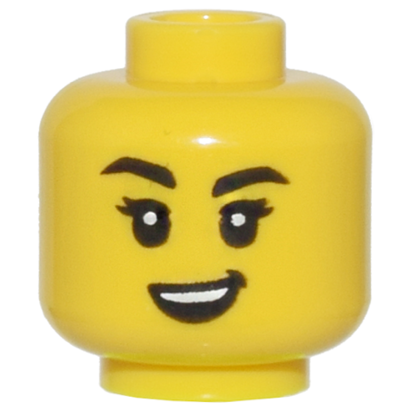 Hoofd, Vrouwelijk met scheve lach Yellow