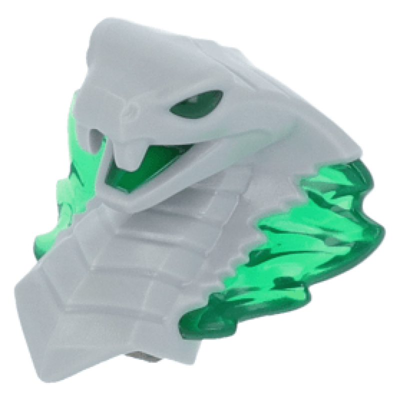 Hoofd, Aangepast Slang, Cobra Light Bluish Gray