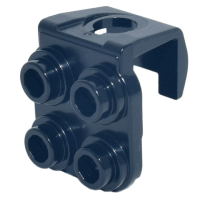 Plaat, Net met 4 noppen aan de achterkant Black