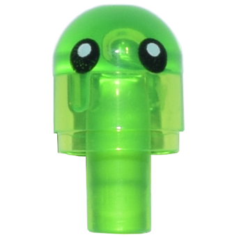 Staaf met licht kap (gloeilamp) / Hoofd Z-Blob Trans Bright Green